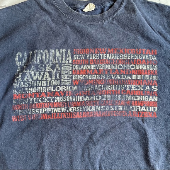 Jerzees VTG Y2K USA Destination States Mesium Mens T-shirt 
Good vintage - Picture 2 of 8